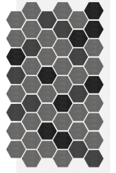 HoneyCOMB (esuholnk) vzor 241, jemne ed odtiee doplnen iernou, 1bal=7,3m2